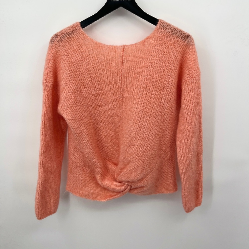 Sezane Zebulon Peach Front Twist Mohair Jumper Size M - Picture 8 of 8